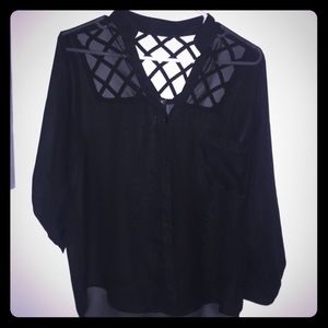 Sheer Black Blouse